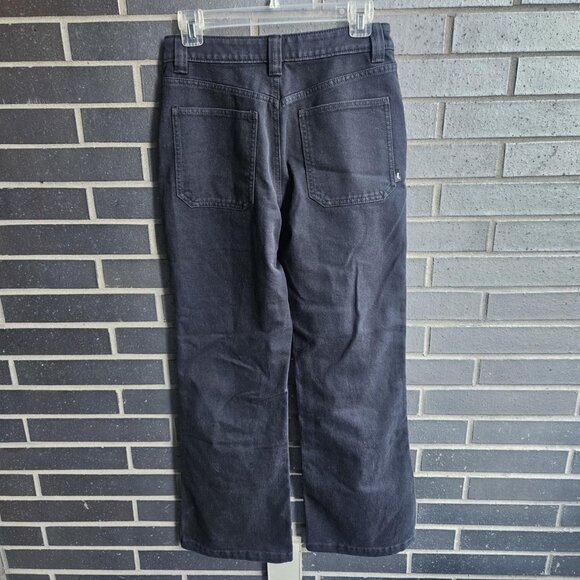 TNA Artizia Black Wide Leg Cotton High Waisted Jeans Size 4 Trendy Neutral - Picture 6 of 16